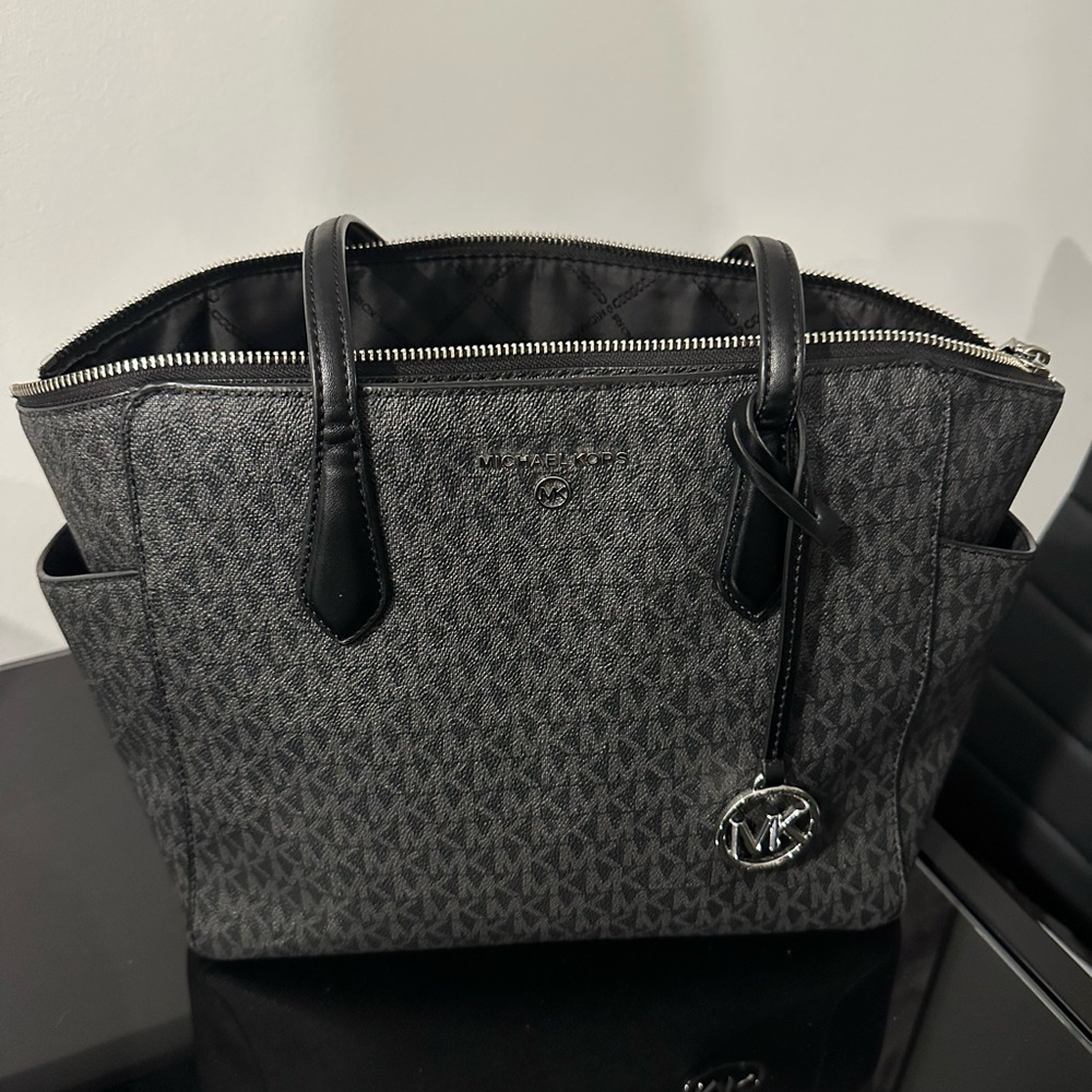 Michael Kors Charcoal and Black Signature Tote